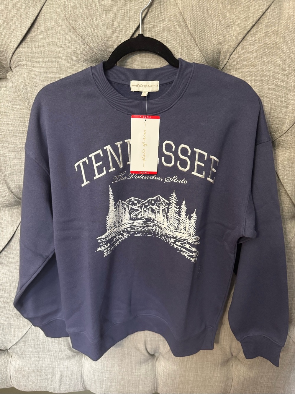 State of Mind Navy Tennessee Graphic Crewneck